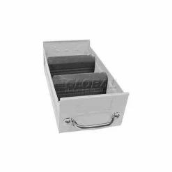 Equipto Individual Metal Shelf Drawer, 5-5/8"w x 17"D x 3-1/8"H, Smooth Reflective White