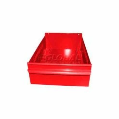 Equipto Individual Metal Shelf Drawer, 8-3/8"W x 11"D x 3-1/8"H, Textured Cherry Red