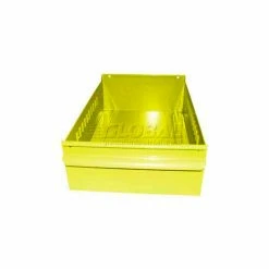 Equipto Individual Metal Shelf Drawer, 8-3/8"W x 17"D x 3-1/8"H, Textured Safety Yellow