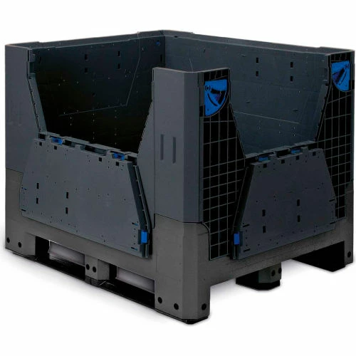 Georg UTZ 34-4845 KLAPA Folding Bulk Shipping Containers - 48"L x 45"W x 34"H, 1100 Lb. Cap. Black 1 Georg UTZ 34-4845 KLAPA Folding Bulk Shipping Containers - 48"L x 45"W x 34"H, 1100 Lb. Cap. Black