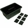 Homak HA01016116 Plastic Tote w/6 Dividers, Black
