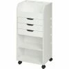 Honey-Can-Do® 3-Drawer Rolling Craft Storage Cart - 15-15/16"L x 13-5/16"W x 33-3/4"H - White