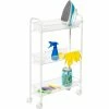 Honey-Can-Do® 3-Tier Mesh Narrow Cart 19"L x 7"W x 31"H - White