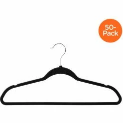 Honey-Can-Do® Suit Hanger - Rubber, Black - 50-Pack