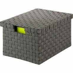 Honey-Can-Do® Large Woven File Box - Black/White