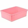 Honey-Can-Do Large Plastic Bin 16-1/4"L x 11-3/4"W x 5"H, Dark Pink - Pkg Qty 5