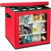 Honey-Can-Do® Adjustable Ornament Storage, 48 Item Capacity - Red
