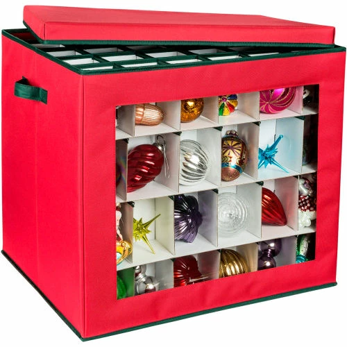 Honey-Can-Do® Adjustable Ornament Storage, 120 Item Capacity - Red 1 Honey-Can-Do® Adjustable Ornament Storage, 120 Item Capacity - Red