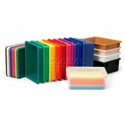 Jonti-Craft 8078 Tub,13-1/2"L x 11"W x 5-1/4"H, Teal - Pkg Qty 5