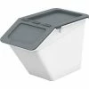 Shuter Stack & Nest Storage Bin 1010110 - White with Gray Lid 8-7/8"L x 16-1/8"W x 11-1/4"H