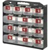 ShopSol 1010500 Bin Compartment Case - 1 Sided, 11 Locking Bins, 15-1/2"L x 16"W x 2-3/4"H - Black