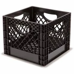 Dairy Milk Crate, 13"L X 13"W X 11"H, Black - Pkg Qty 12 -Containers & Organizers Sales Store LEN NPL004