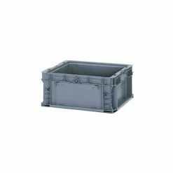 ORBIS Stakpak NSO1615-7 Modular Straight Wall Container, 16"L x 15"W x 7-1/2"H, Gray