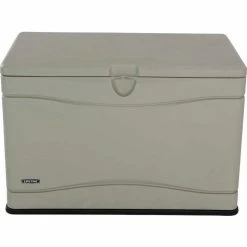 Lifetime 60059 Outdoor Deck Storage Box 80 Gallon, Sand w/Black Bottom -Containers & Organizers Sales Store LII 60059 02