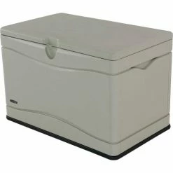 Lifetime 60059 Outdoor Deck Storage Box 80 Gallon, Sand w/Black Bottom -Containers & Organizers Sales Store LII 60059 03