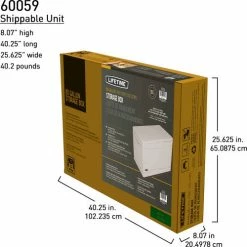 Lifetime 60059 Outdoor Deck Storage Box 80 Gallon, Sand w/Black Bottom -Containers & Organizers Sales Store LII 60059 13