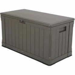 Lifetime 60089 Outdoor Deck Storage Box 116 Gallon, Brown -Containers & Organizers Sales Store LII 60089 03