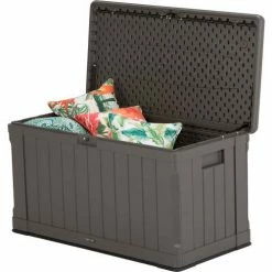 Lifetime 60089 Outdoor Deck Storage Box 116 Gallon, Brown -Containers & Organizers Sales Store LII 60089 06