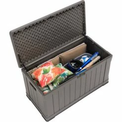 Lifetime 60089 Outdoor Deck Storage Box 116 Gallon, Brown -Containers & Organizers Sales Store LII 60089 09