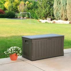 Lifetime 60089 Outdoor Deck Storage Box 116 Gallon, Brown -Containers & Organizers Sales Store LII 60089 10
