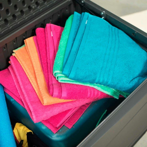 Lifetime Outdoor Storage Deck Bench Box 130 Gallon - Gray w/Black Bottom 15 Lifetime Outdoor Storage Deck Bench Box 130 Gallon - Gray w/Black Bottom - Image 15