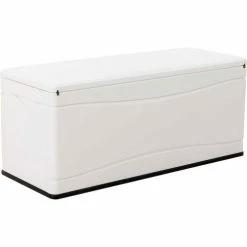 Lifetime Marine Dock Bench Box 130 Gallon - 60"L x 24"W x 24-1/4"H - White -Containers & Organizers Sales Store LII 60348 03
