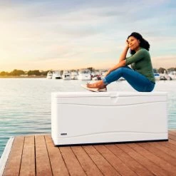 Lifetime Marine Dock Bench Box 130 Gallon - 60"L x 24"W x 24-1/4"H - White -Containers & Organizers Sales Store LII 60348 16