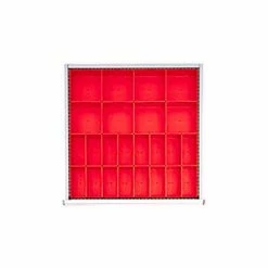 Lista SC Drawer Layout, 24 Plastic Boxes 3" H