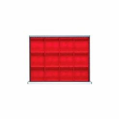 Lista ST Drawer Layout, 12 Plastic Boxes 3" H