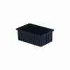 LEWISBins ESD-Safe Divider Box DC2060xL - 16-1/2"L x 10-29/32"W x 6"H - Pkg Qty 8