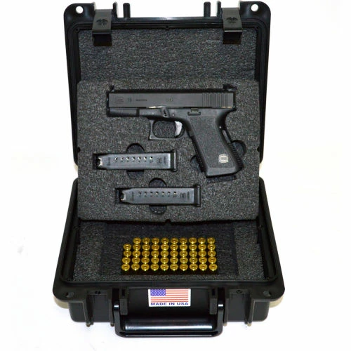 Quick Fire Cases Quick Fire Pistol Case With Glock Inserts & Lock QF300BKLG2 Watertight, 10-11/16x9-3/4x4-13/16 Black 3 Quick Fire Cases Quick Fire Pistol Case With Glock Inserts & Lock QF300BKLG2 Watertight, 10-11/16x9-3/4x4-13/16 Black - Image 3