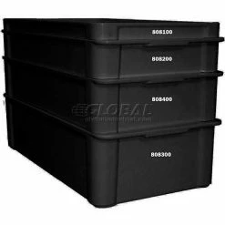 MFG Tray Molded Fiberglass Fibrestat ESD Stacking Tote 808400, Top Overall -23-3/8"L x 12"W x 4-3/8"H