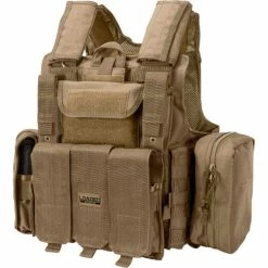 Barska BI12308 Loaded Gear VX-300 Tactical Plate Carrier Vest, Tan -Containers & Organizers Sales Store MWB BI12308