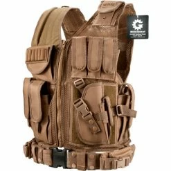 Barska Loaded Gear VX-200 Tactical Right Hand Vest BI12346 - Dark Earth -Containers & Organizers Sales Store MWB BI12346