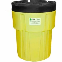 ENPAC® 1195-YE 95 Gallon Poly-SpillPack Drum - Yellow Base with Black Easy-Off Non-threaded Lid