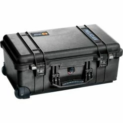 Pelican 1510 Watertight Carry-On Wheeled Case With Foam 19-3/4" x 11" x 7-5/8", Black