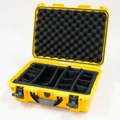 Nanuk 925 Case w/Padded Divider, 18-11/16"L x 14-13/16"W x 7"H, Yellow