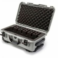 Nanuk 935 Series Pistol Case with Foam Insert 935-6UP5 - 6 Pistol Cap. - 22"L x 14"W x 9"H - Silver -Containers & Organizers Sales Store PL1 935 6UP5