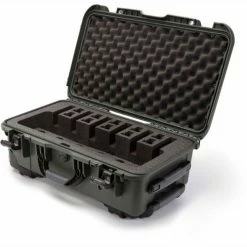 Nanuk 935 Series Pistol Case with Foam Insert 935-6UP6 - 6 Pistol Cap. - 22"L x 14"W x 9"H - Olive -Containers & Organizers Sales Store PL1 935 6UP6