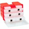 Plano Molding Plano 932001 StowAway® Drawer Rack System, (3) L (2) S Boxes, 16"L x 12"W x 10"H, Red/Clear - Pkg Qty 4
