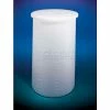 Saint Gobain HDPE Heavyweight, 10 Gal., Cylindrical Tank w/Cover, 13"Dia. x 20"H, 3/16"Wall, White