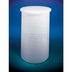 Saint Gobain PP Heavyweight, 15 Gal., Cylindrical Tank w/Cover, 13"Dia. x 27"H, 3/16"Wall, White