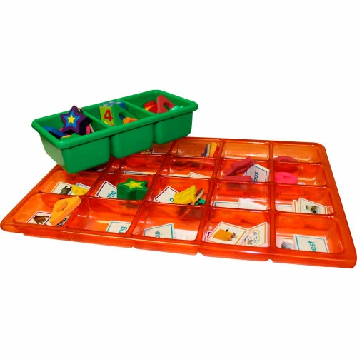 Shirley K's 20 Compartment Tray Tan PT125 - 17-1/2"L x 12-1/4"W x 1-1/2"H - Pkg Qty 5 3 Shirley K's 20 Compartment Tray Tan PT125 - 17-1/2"L x 12-1/4"W x 1-1/2"H - Pkg Qty 5 - Image 3