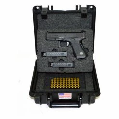 Quick Fire Cases Quick Fire Pistol Case With Glock Inserts QF300BKG4 Watertight, 10-11/16"x9-3/4"x4-13/16" Black