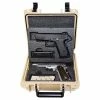 Quick Fire Cases Quick Fire Multifit™ Dual Pistol Case QF340TNL Watertight, 10-11/16"x9-3/4"x4-13/16" Tan