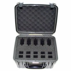 Quick Fire Cases Quick Fire Multifit™ Pistol Case QF540SGR Watertight, 5 Gun Cap, 15"x12-1/8"x12-1/8" Gray