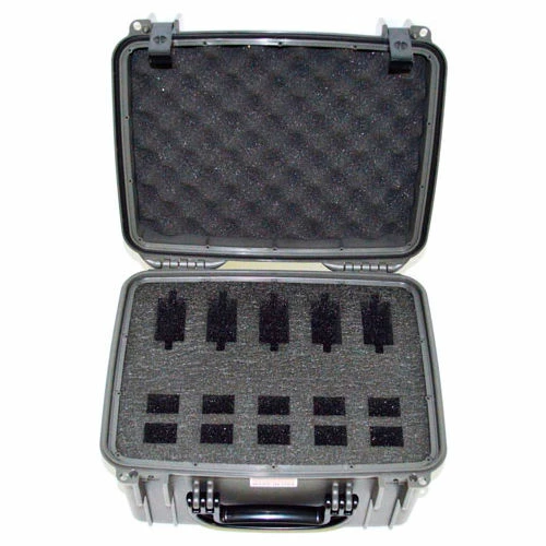 Quick Fire Cases Quick Fire Multifit™ Pistol Case QF540SGR Watertight, 5 Gun Cap, 15"x12-1/8"x12-1/8" Gray 1 Quick Fire Cases Quick Fire Multifit™ Pistol Case QF540SGR Watertight, 5 Gun Cap, 15"x12-1/8"x12-1/8" Gray