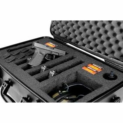 Quick Fire Cases Quick Fire Pistol Case QF920RBKL Watertight, 4 Pistol Capacity, 20-1/8"x16-1/8"x10-1/8" Black
