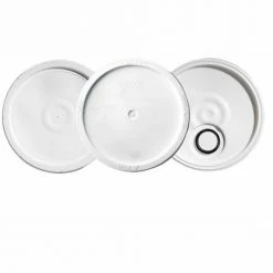 Qorpak 240172 White HDPE Plain Pail Lid, For 3.5, 5 and 6 Gallon Pails, Case of 4