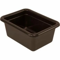 Quantum Storage Systems Quantum Nesting Utility Box, 12-1/16"L x 9-1/16"W x 5-1/8"H Bus Box, Polypropylene, Brown - Pkg Qty 12